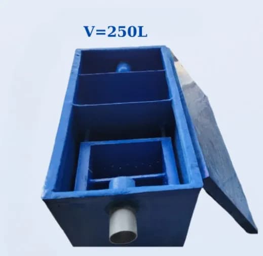 Tìm hiểu về sự tiện lợi của bể tách mỡ Ecoprotec 250L bằng Composite hình vuông dành cho nhà hàng, quán ăn gia đình