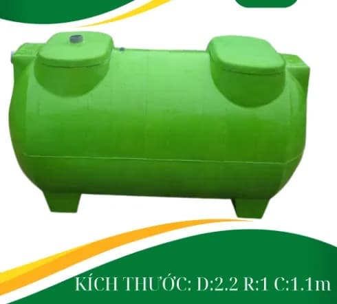 Bể tách mỡ Ecoprotec Composite 2000L hình trụ