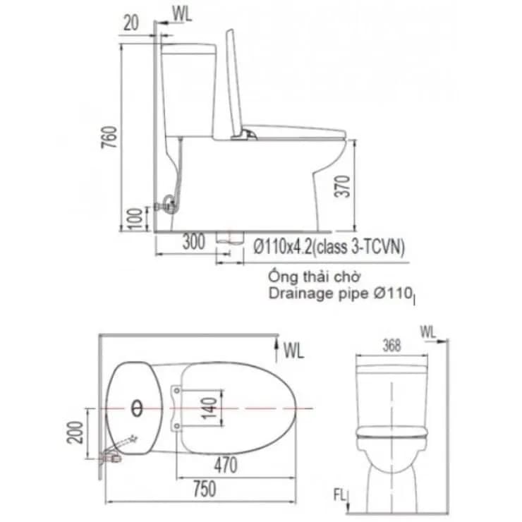 Khám phá sự tiện nghi của bồn cầu American Standard VF-2719S nắp rửa cơ Slim00001-WT