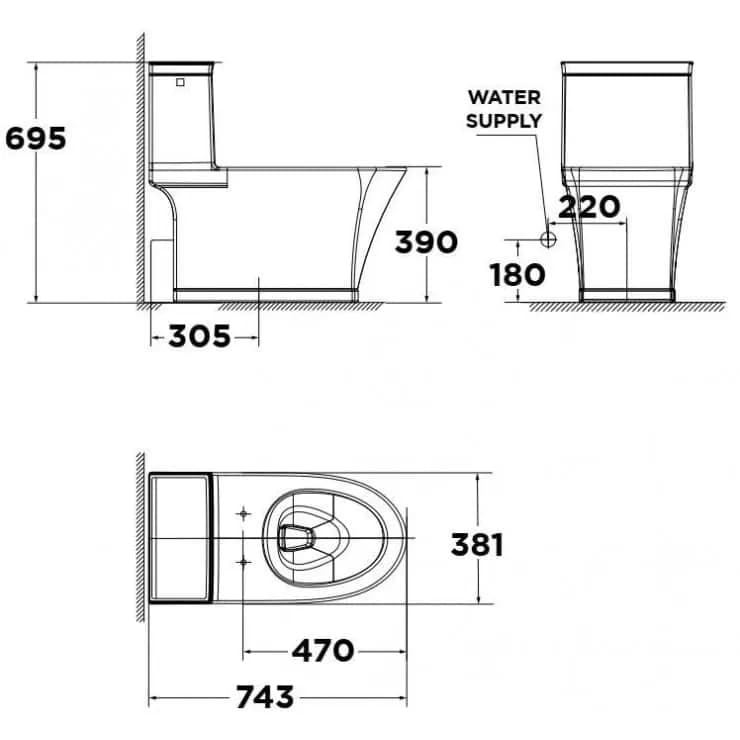 Trải nghiệm thoải mái với bồn cầu American Standard WP-2025PL nắp rửa điện tử