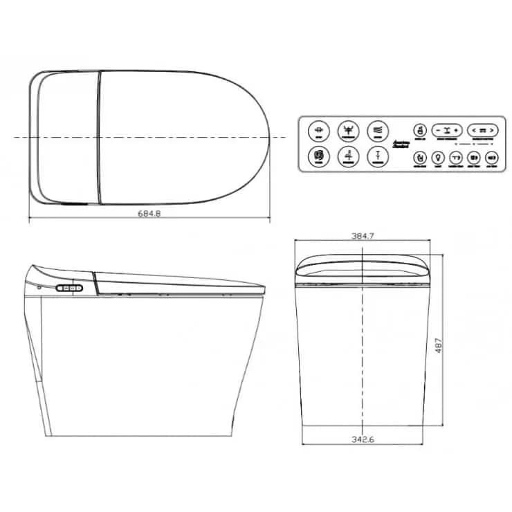 Trải nghiệm tiện nghi cùng bồn cầu American Standard WP-70DY E-Lite tự động mở nắp