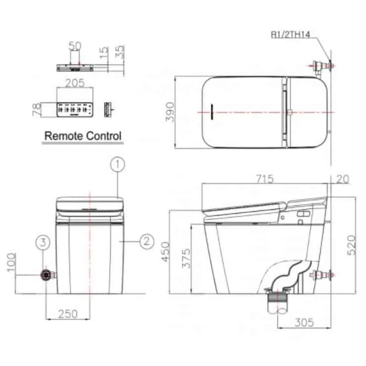 Tận hưởng sự tiện nghi với bồn cầu điện tử American Standard KP-8312 Plat nắp mở tự động