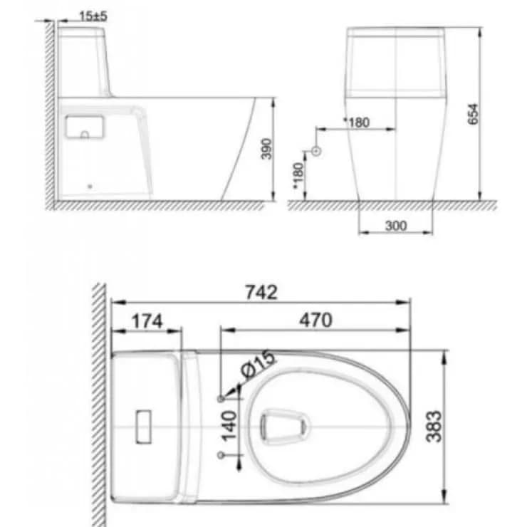Bồn cầu điện tử American Standard VF-1808TPR nắp WP-7SR1