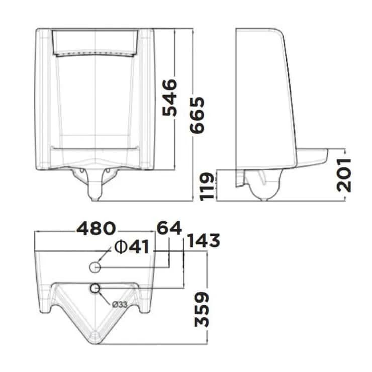 Bồn tiểu nam American Standard WP-6591T dòng Insbrook-Top