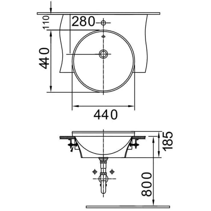 lavabo American Standard VF-0333 bán âm