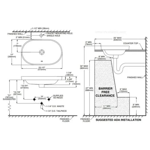 Khám phá sự tiện lợi và sang trọng của lavabo American Standard WP-0310 Studio S đặt sàn