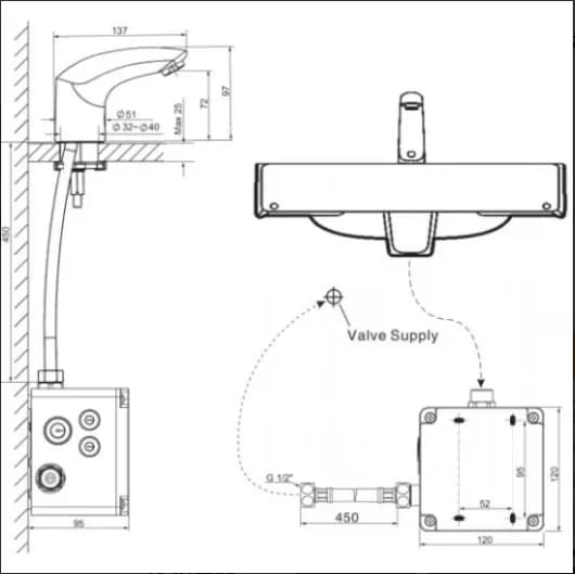 Khám phá sự tiện lợi và sang trọng của vòi Lavabo cảm ứng American Standard WF-8601 dùng pin