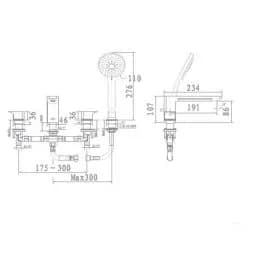 Vòi xả bồn tắm American Standard WF-0916 dòng Milano