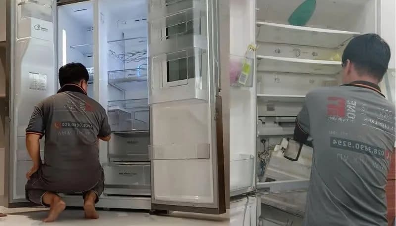 Thợ 1Fix sửa tủ lạnh Hitachi tại nhà khách hàng