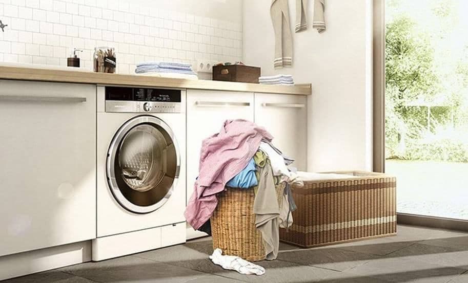 Lát sàn gạch men cho phòng giặt giúp không gian sạch sẽ và chống thấm tốt