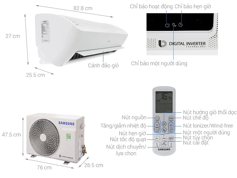 Thợ 1Fix đang vệ sinh dàn lạnh máy lạnh Samsung chuyên nghiệp tại TPHCM