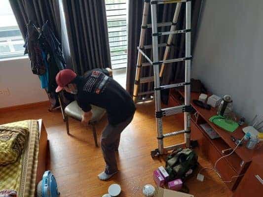 Không gian phòng ngủ được làm mới hoàn toàn sau khi cải tạo nhà cấp 4