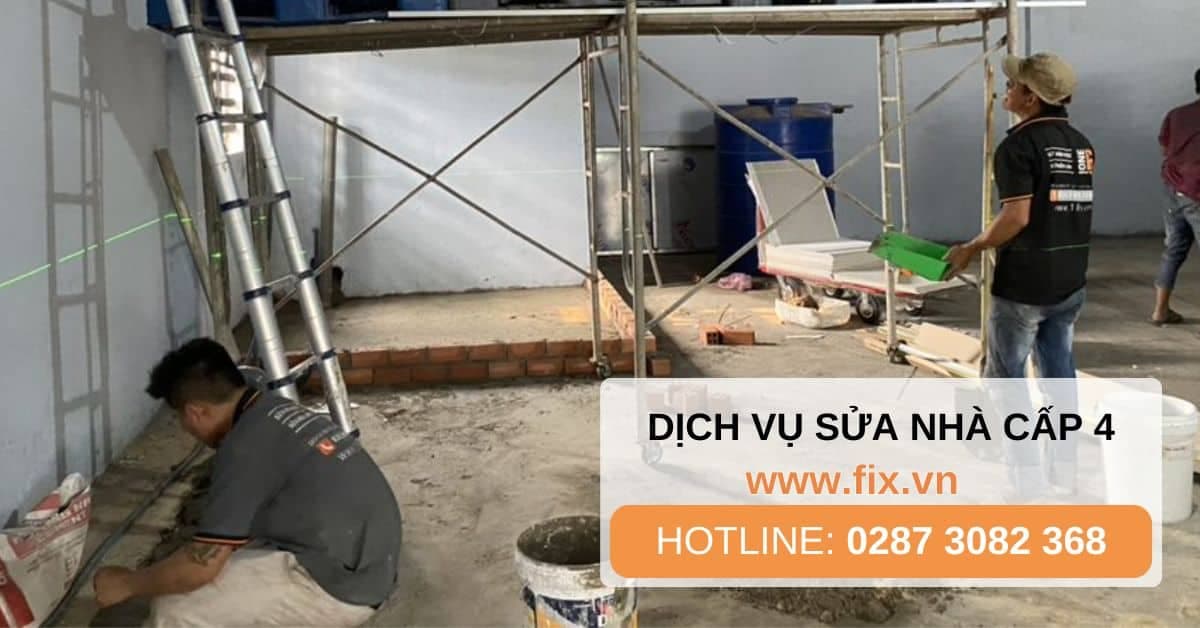 Chi phí sửa chữa nhà cấp 4 phụ thuộc nhiều vào diện tích và các hạng mục thi công