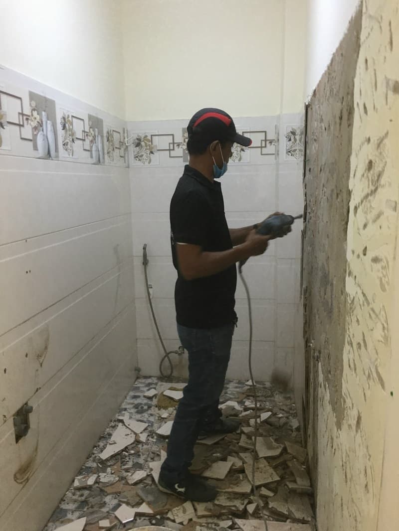 Quá trình thi công sơn phủ hoàn thiện được thực hiện tỉ mỉ bởi đội thợ sơn nhà Quận 7 của 1Fix.