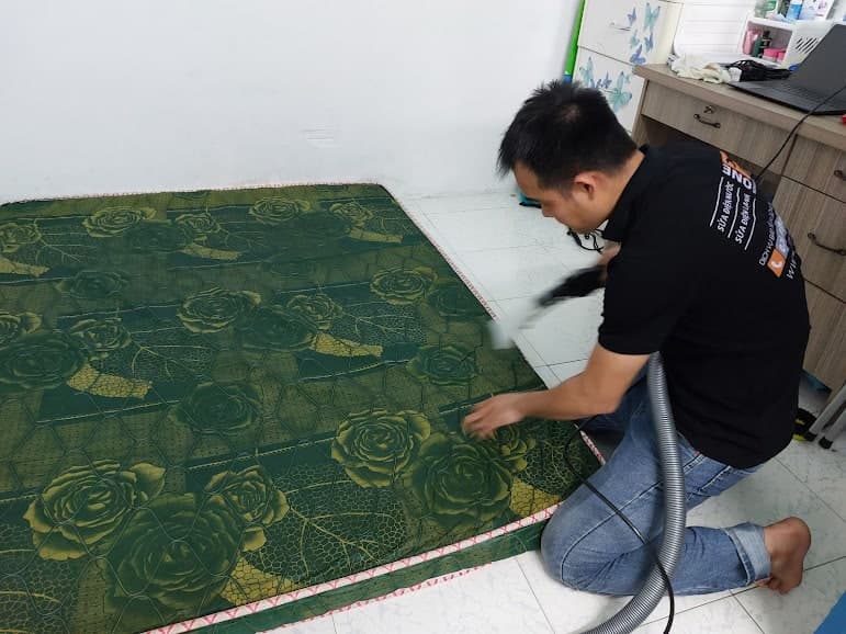 Kết quả giặt nệm tại Quận 3 của 1Fix, nệm sạch và thơm như mới