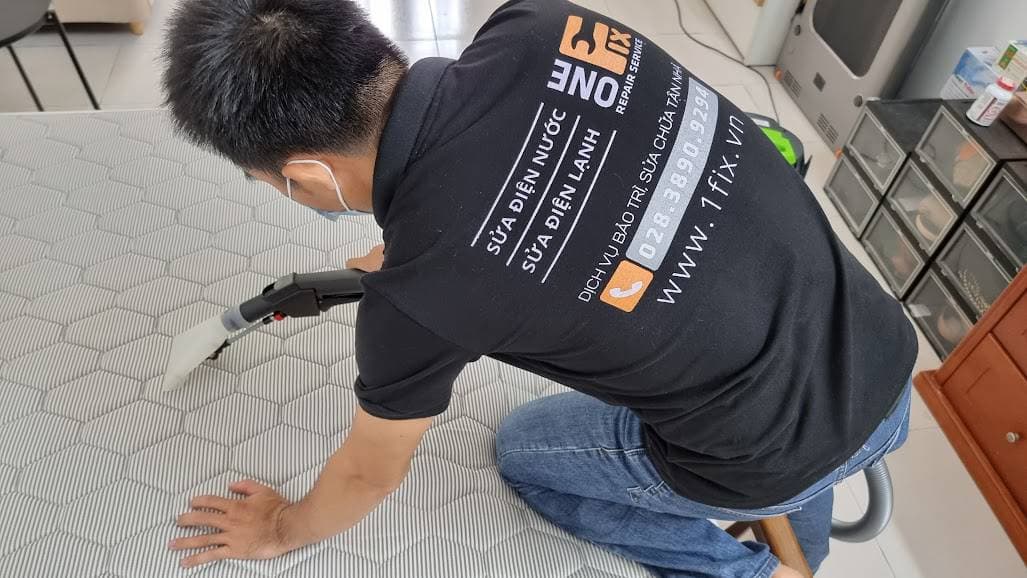 Kết quả sau khi giặt, chiếc nệm trở nên sạch sẽ và thơm tho như mới