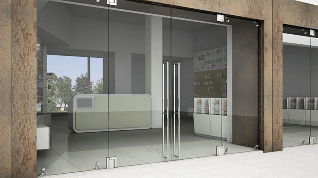 Cấu tạo chi tiết của bản lề và cửa kính thủy lực