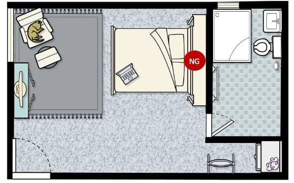 Lưu ý quan trọng về việc bố trí đầu giường ngủ và nhà vệ sinh