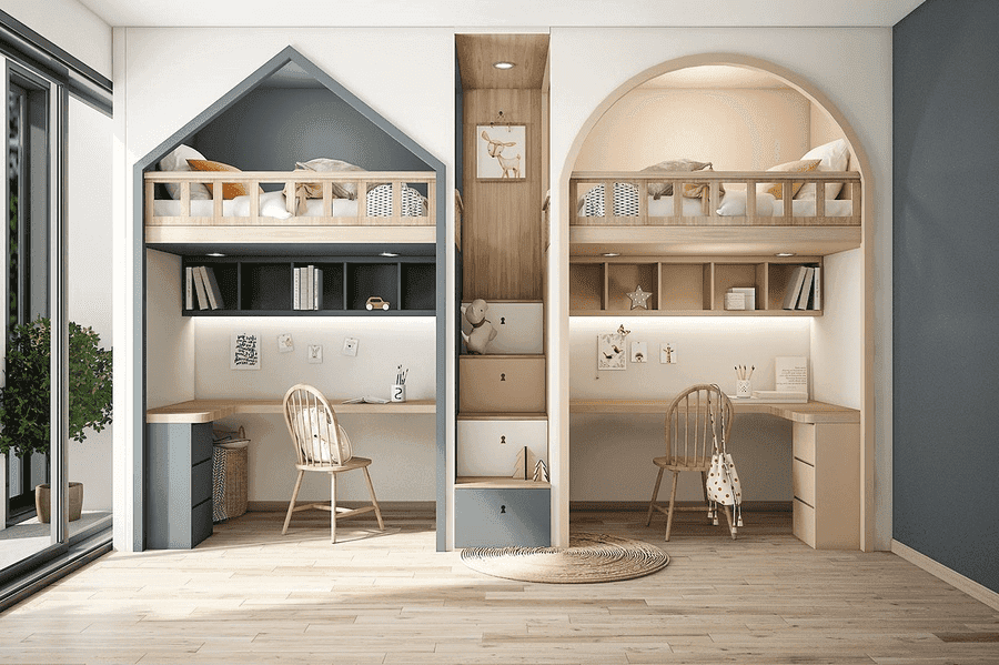 Một phòng ngủ được thiết kế đẹp mắt giúp tối ưu hóa giấc ngủ và nâng cao sức khỏe tinh thần.