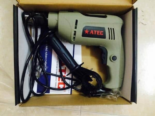 Máy khoan ATEC AT7216B 13mm với tay cầm phụ xoay 360 độ tiện lợi