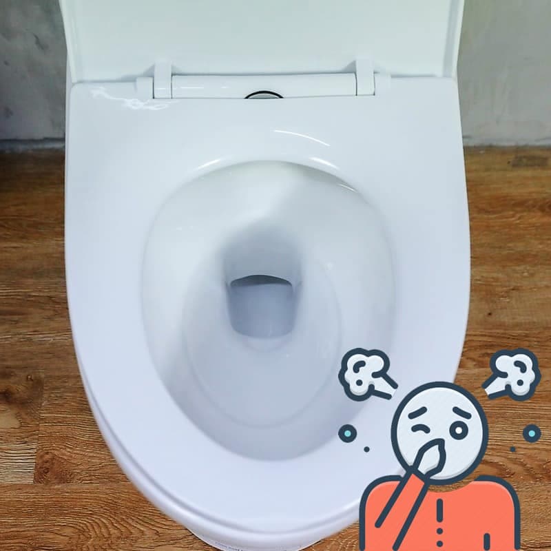 Bồn cầu bị ố vàng là một trong những nguyên nhân chính gây mùi hôi khai.