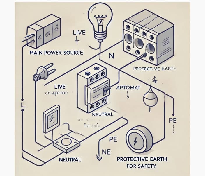 Sơ đồ đấu nối CB chống giật tiêu chuẩn đảm bảo hoạt động chính xác.