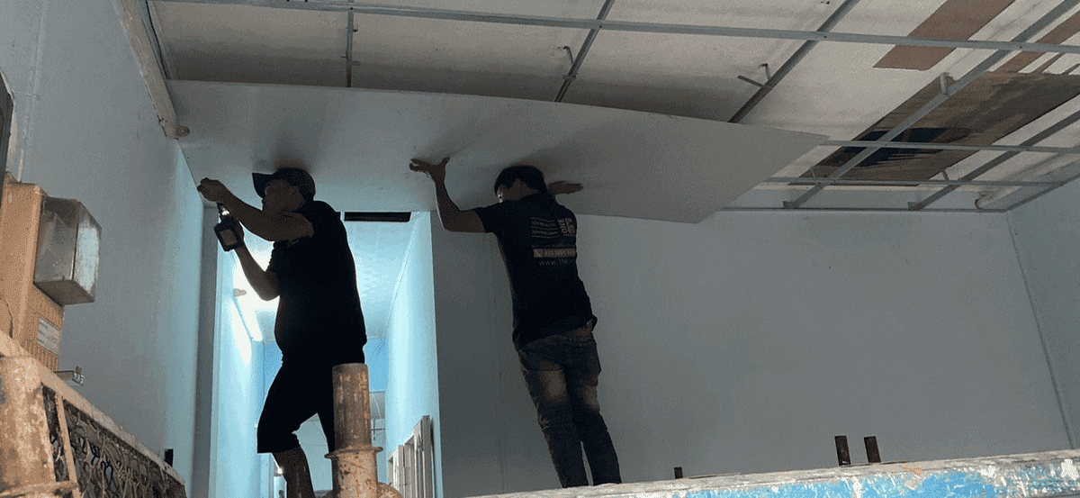 Lắp đèn LED Panel 600x600| Thi công đèn LED cho văn phòng