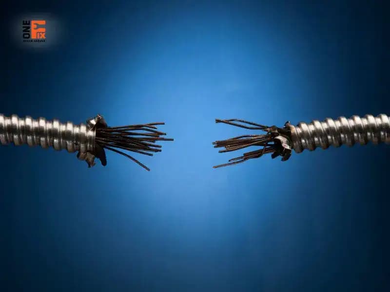 Thợ điện 1Fix đang ngắt aptomat tổng trước khi tiến hành kiểm tra sửa chữa.