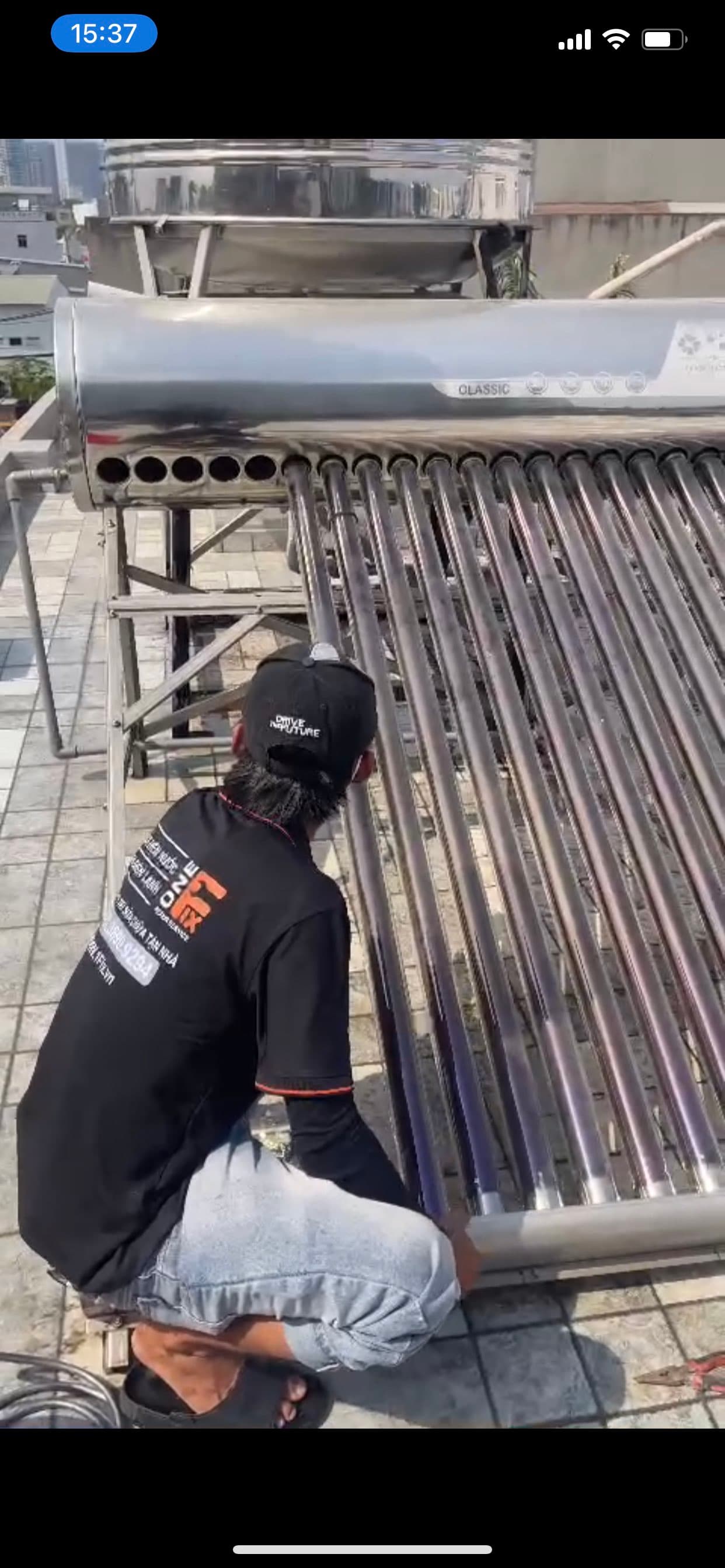 vệ sinh hệ thống nóng lạnh mặt trời