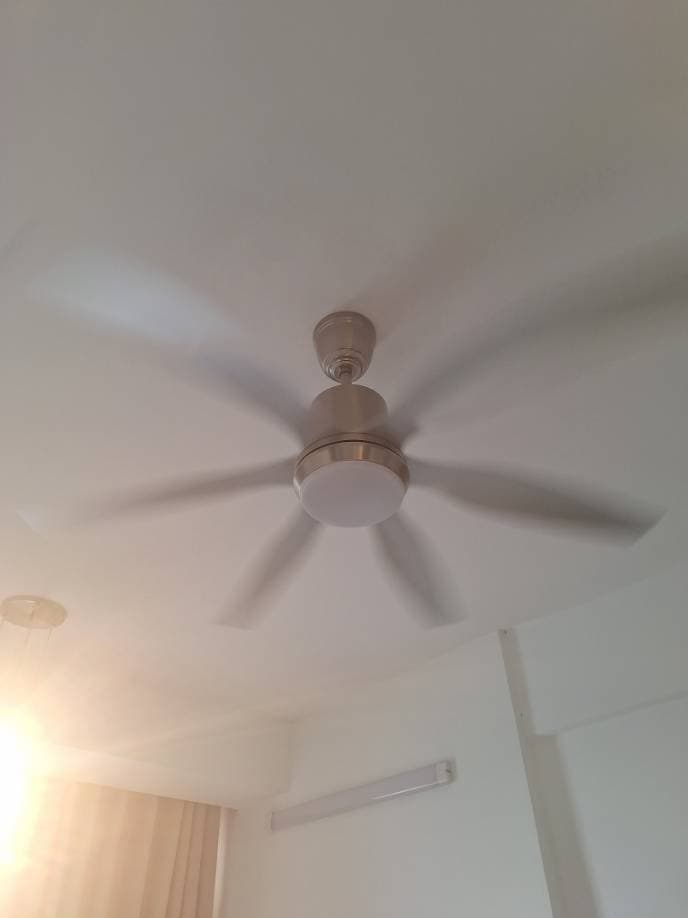 Sau khi hoàn thành sửa: Lắp đặt quạt trần có đèn LED chuyên nghiệp tại Quận 7 tại Quận 7 — thợ Trần Quốc Đông